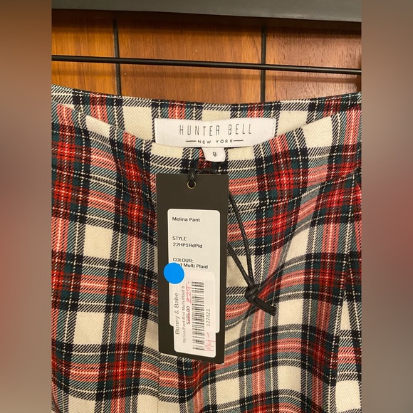 NWT Hunter Bell Melina Plaid Wool Pants 8 - Picture 10 of 12